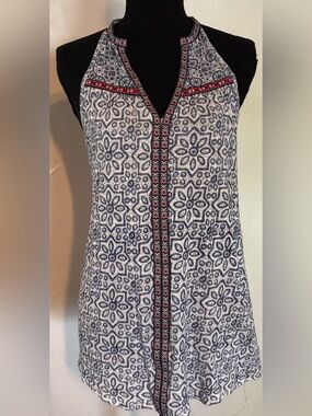 RD Style Navy & Red Sleeveless V-Neck Camisole